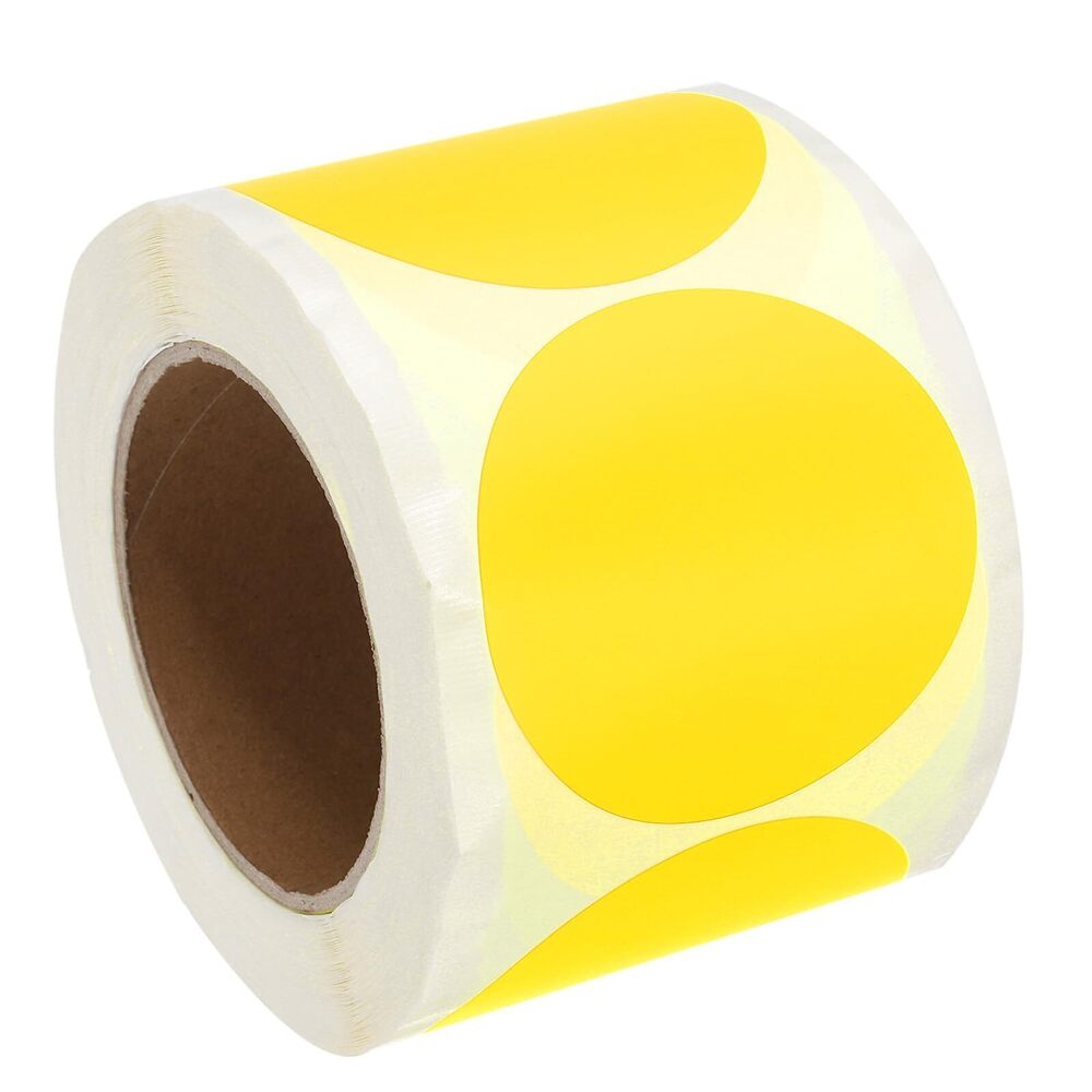 9455 Colored Dot Stickers 3", 500 Pcs Color Coding Labels Blank Circle
